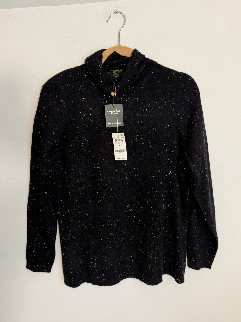 Charter Club Women's Plus Cashmere Turtleneck Sweater NWT $150